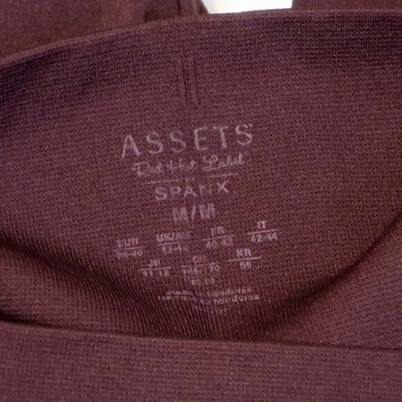 Spanx Assets Look at Me Now Seamless Leggings Maroon/Space Dye 2-Tone Medium - Picture 3 of 4